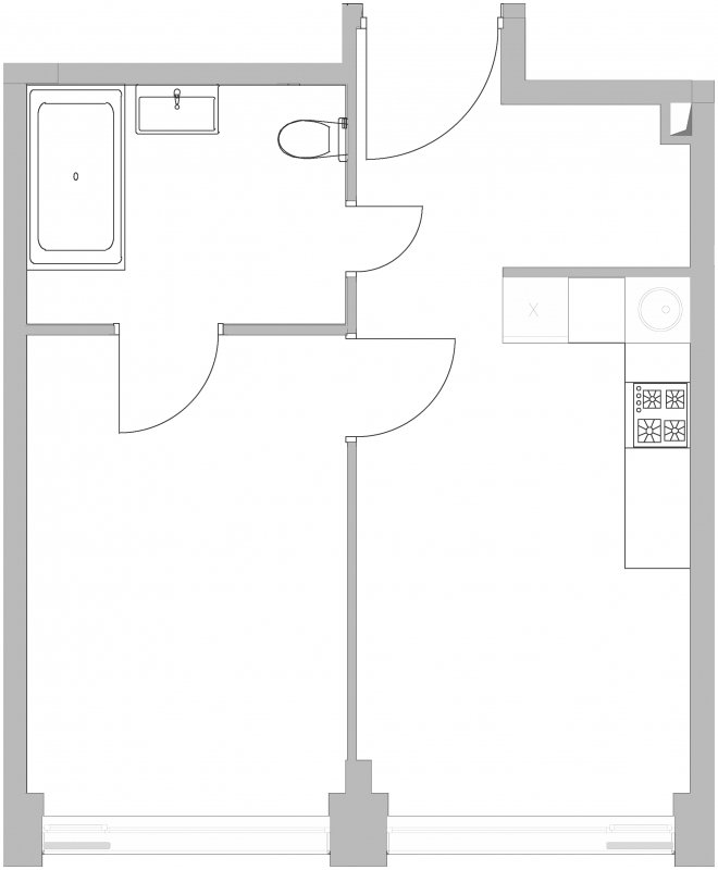 1-комнатная квартира с полной отделкой, 39.6 м2, 8 этаж, сдача 4 квартал 2022 г., ЖК Kazakov Grand Loft, корпус 1 - объявление 1757908 - фото №1