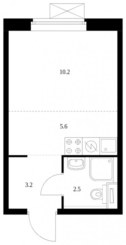 Студия с полной отделкой, 21.5 м2, 7 этаж, сдача 3 квартал 2024 г., ЖК Люблинский парк, корпус 15 - объявление 1653279 - фото №1