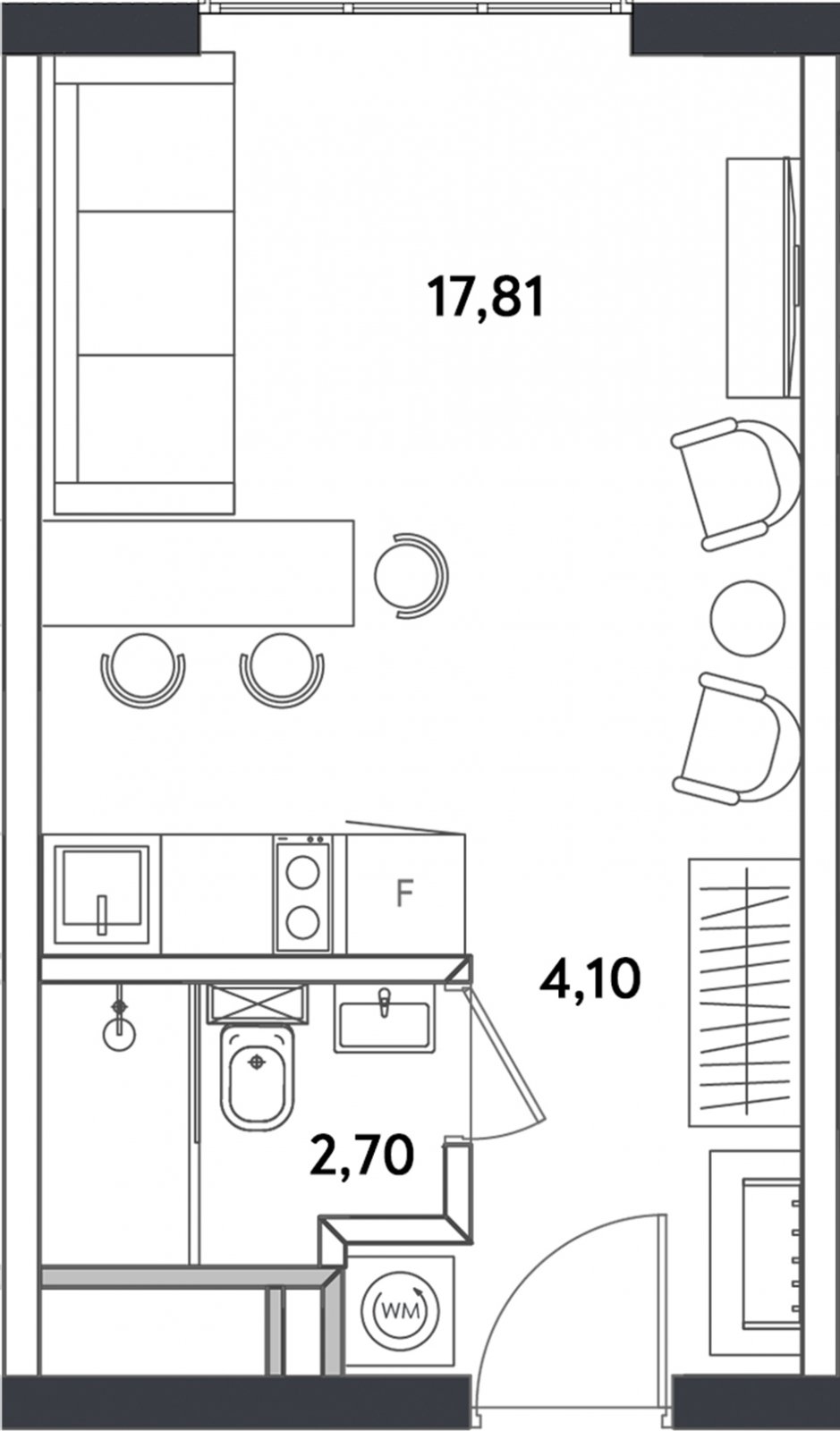 1-комнатные апартаменты с полной отделкой, 25.1 м2, 22 этаж, сдача 4 квартал 2024 г., ЖК Измайловский парк, корпус 1 - объявление 2335471 - фото №1