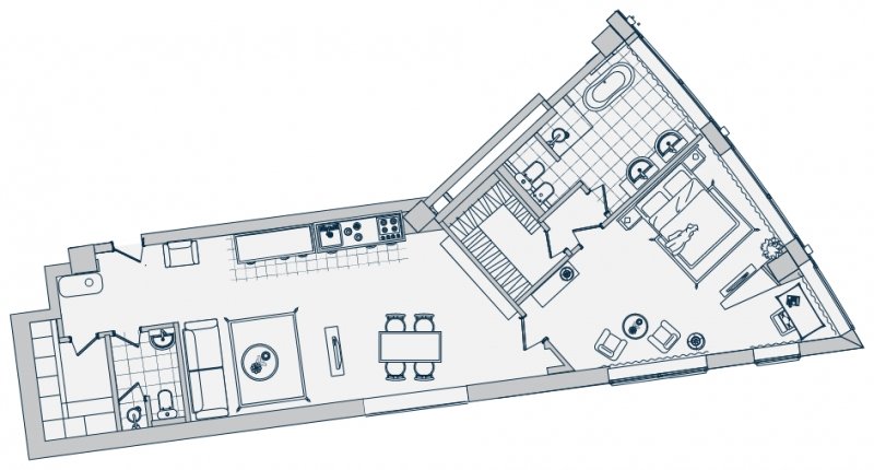 2-комнатная квартира (евро) с полной отделкой, 127.6 м2, 10 этаж, дом сдан, ЖК Звезды Арбата, корпус 1 - объявление 2287868 - фото №1