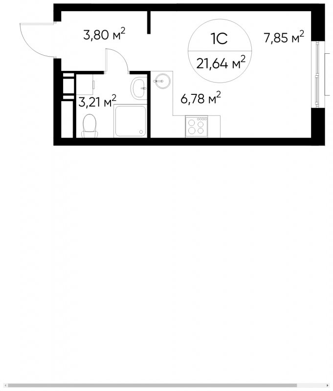 9-комнатная квартира с полной отделкой, 21.64 м2, 3 этаж, сдача 1 квартал 2023 г., ЖК Люберцы, корпус 61 - объявление 1755422 - фото №1