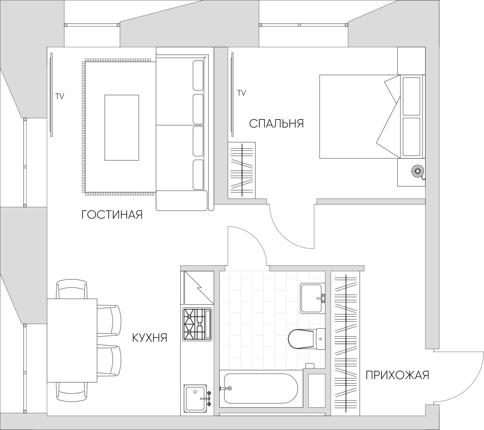 1-комнатные апартаменты 42.57 м2, 4 этаж, дом сдан, ЖК N'ICE LOFT, корпус 1 - объявление 2432197 - фото №1