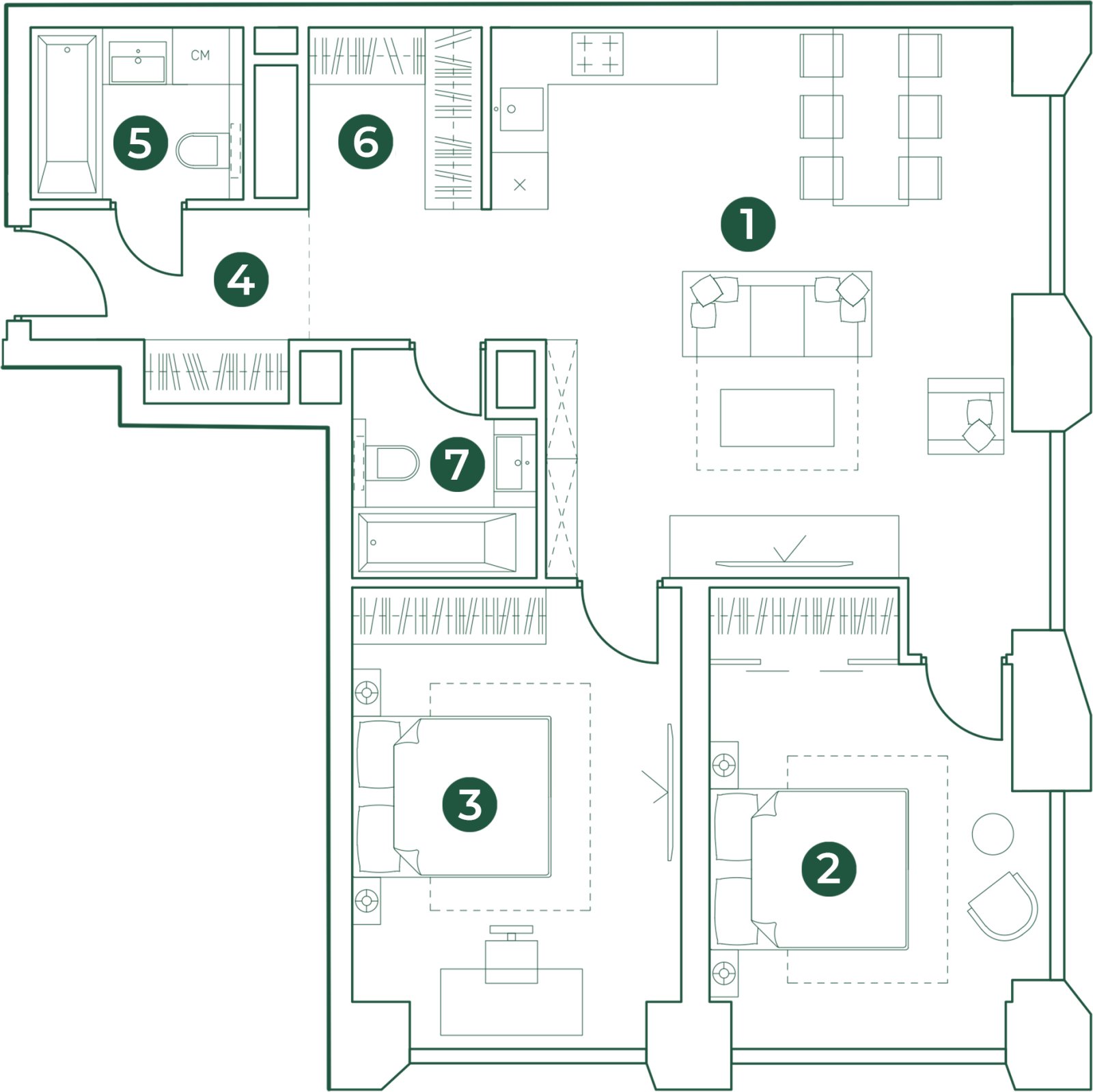 3-комнатная квартира (евро) с полной отделкой, 84.4 м2, 9 этаж, дом сдан, ЖК Эко-квартал VERY, корпус 1 - объявление 2394362 - фото №1
