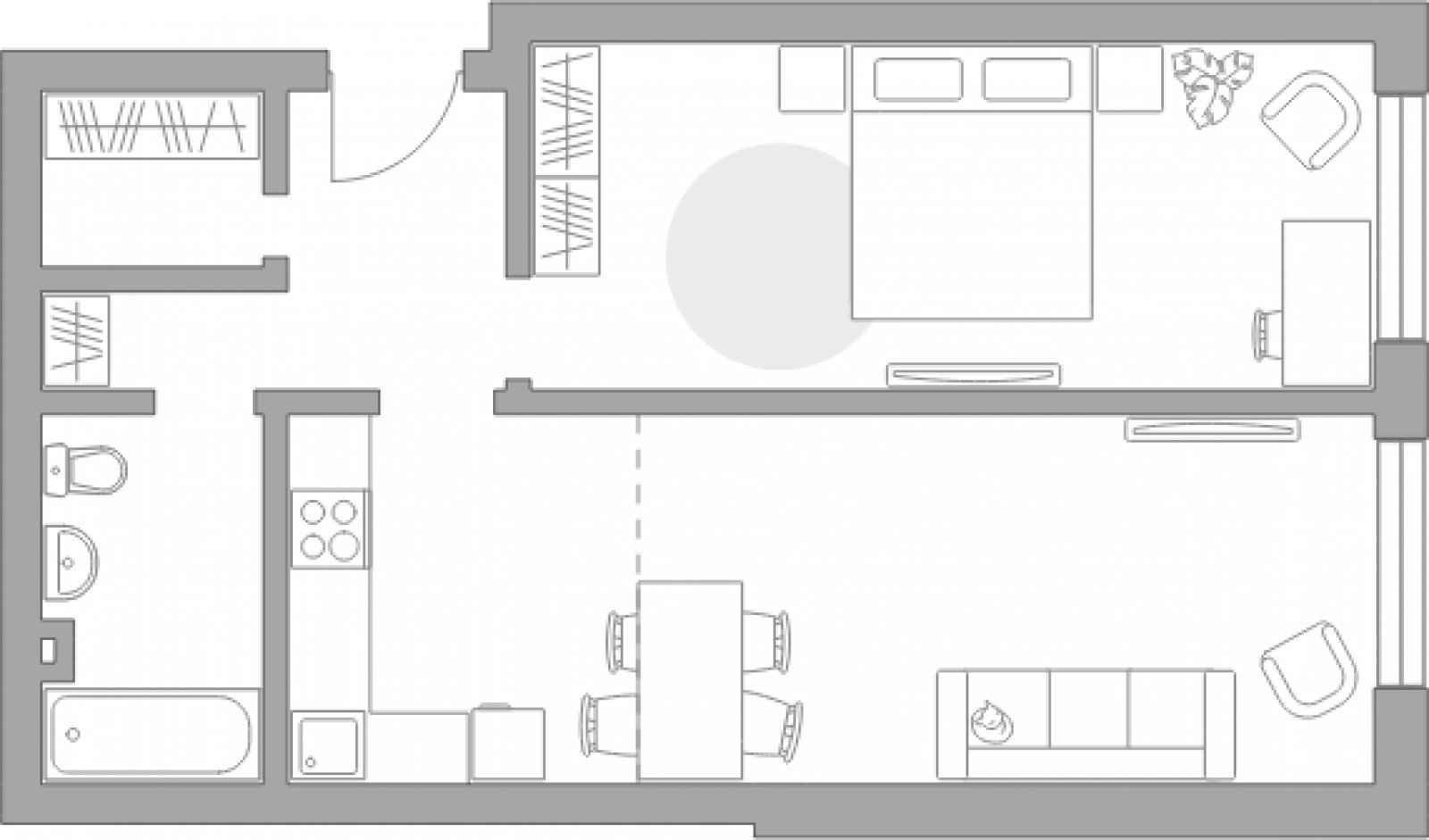 2-комнатная квартира с полной отделкой, 55.4 м2, 24 этаж, сдача 2 квартал 2023 г., ЖК Профит, корпус 8 - объявление 2012493 - фото №1