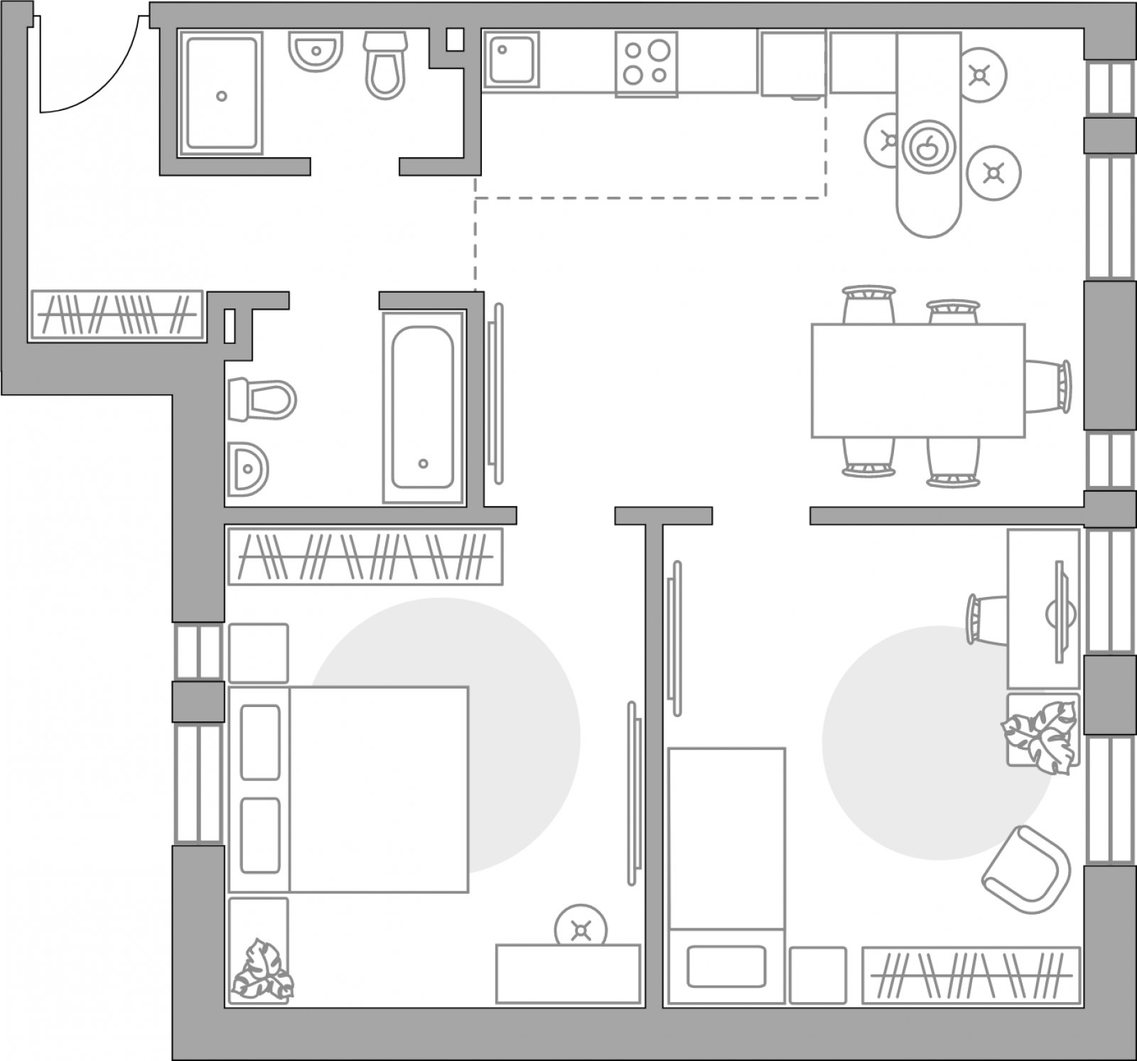 3-комнатная квартира без отделки, 67.5 м2, 2 этаж, сдача 2 квартал 2025 г., ЖК MYPRIORITY Dubrovka, корпус 1 - объявление 2047705 - фото №1
