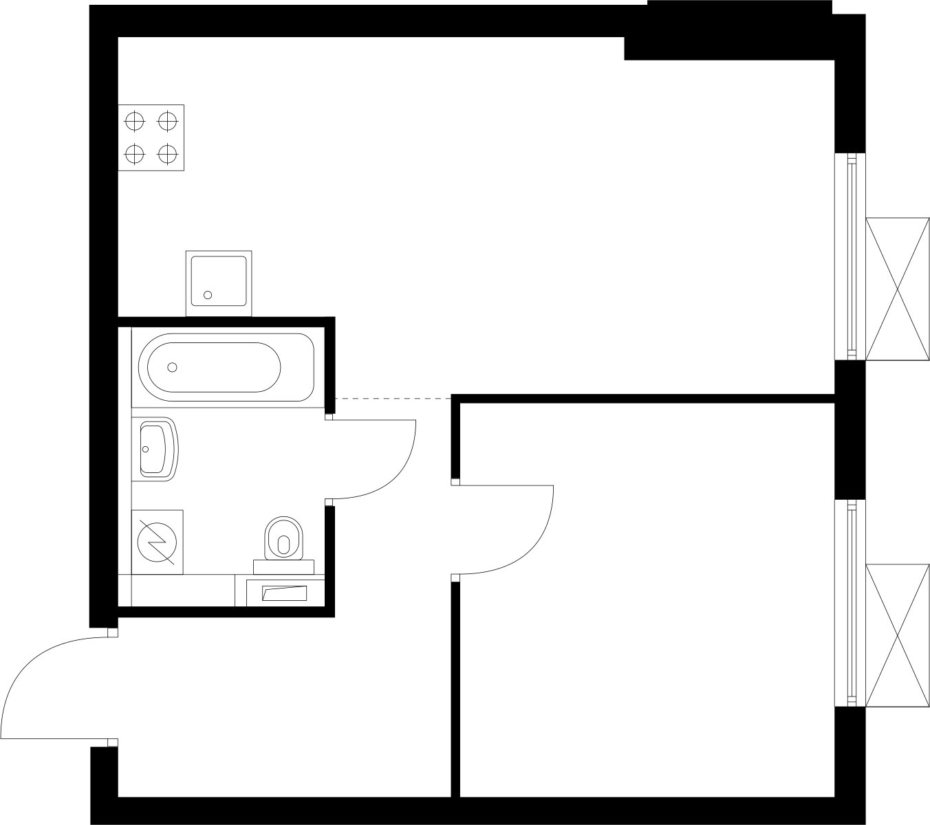 1-комнатная квартира с полной отделкой, 38.7 м2, 16 этаж, сдача 4 квартал 2025 г., ЖК Восточное Бутово, корпус 41 - объявление 2367011 - фото №1
