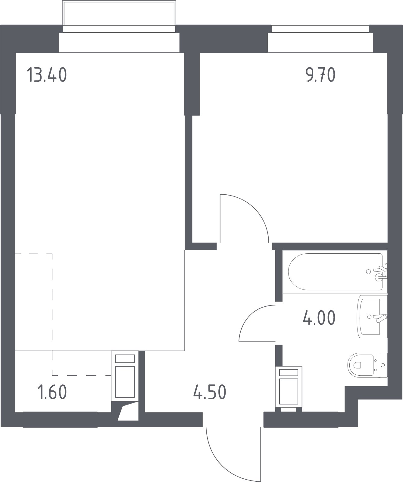 1-комнатная квартира с полной отделкой, 33.5 м2, 3 этаж, сдача 1 квартал 2023 г., ЖК Алхимово, корпус 3.1 - объявление 2047409 - фото №1