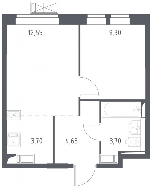 2-комнатная квартира с полной отделкой, 33.9 м2, 14 этаж, сдача 1 квартал 2024 г., ЖК Большое Путилково, корпус 25 - объявление 1822603 - фото №1