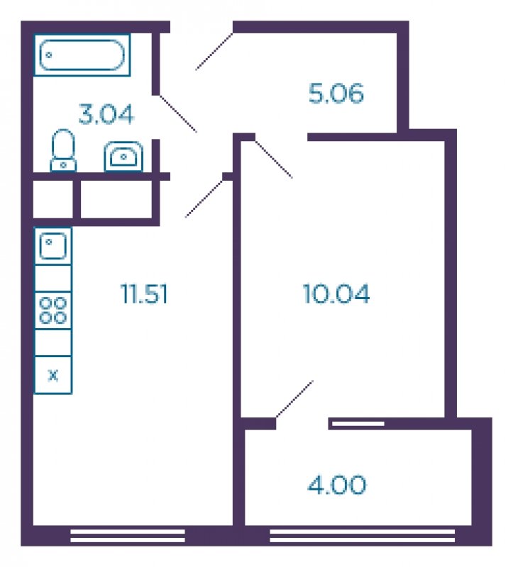 1-комнатная квартира с полной отделкой, 31.65 м2, 6 этаж, дом сдан, ЖК Миниполис Дивное, корпус 1 - объявление 1807030 - фото №1