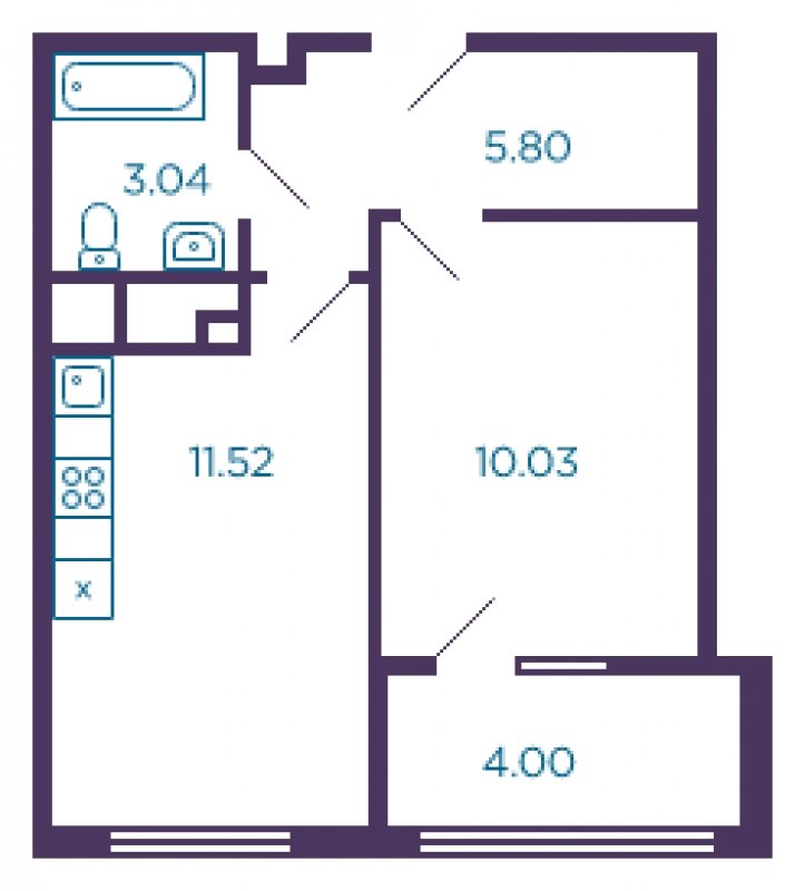 1-комнатная квартира с полной отделкой, 32.39 м2, 8 этаж, дом сдан, ЖК Миниполис Дивное, корпус 1 - объявление 1807026 - фото №1